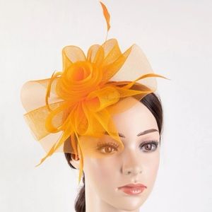 Orange fascinator